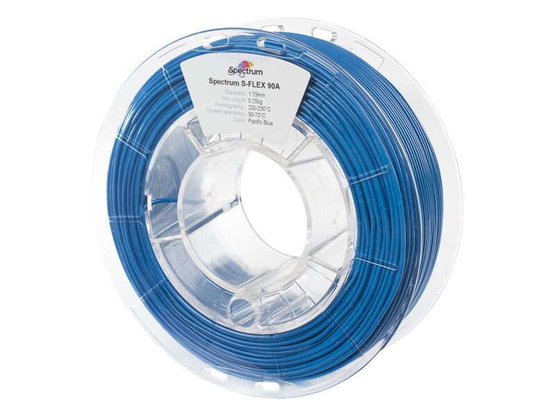 Filament Spectrum S-FLEX 90A MODRÁ "PACIFIC" 1,75 mm 0,25 kg Filament Spectrum S-FLEX 90A MODRÁ "PACIFIC" 1,75 mm 0,25 kg