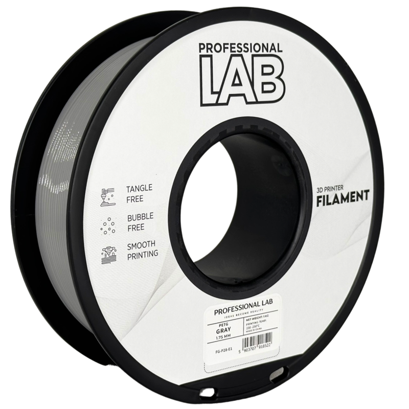 Filament PROFESSIONAL LAB PETG ŠEDÁ 1,75 mm 1 kg Filament PROFESSIONAL LAB PETG ŠEDÁ 1,75 mm 1 kg