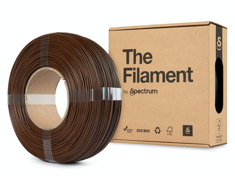 ReFill TheFilament PLA HNĚDÁ "BISON" 1,75 mm 1 kg ReFill TheFilament PLA HNĚDÁ "BISON" 1,75 mm 1 kg