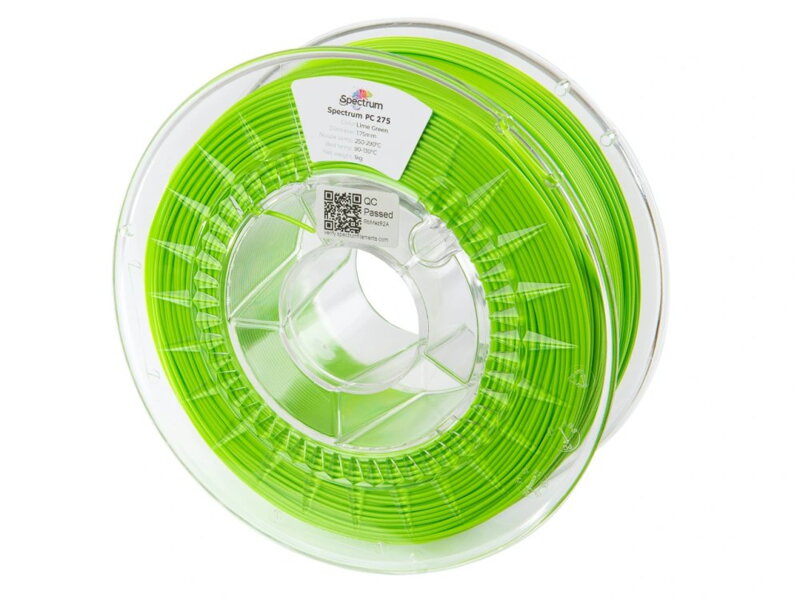 Filament SPECTRUM PC 275 ZELENÁ "LIME" 1,75 mm 1 kg Filament SPECTRUM PC 275 ZELENÁ "LIME" 1,75 mm 1 kg