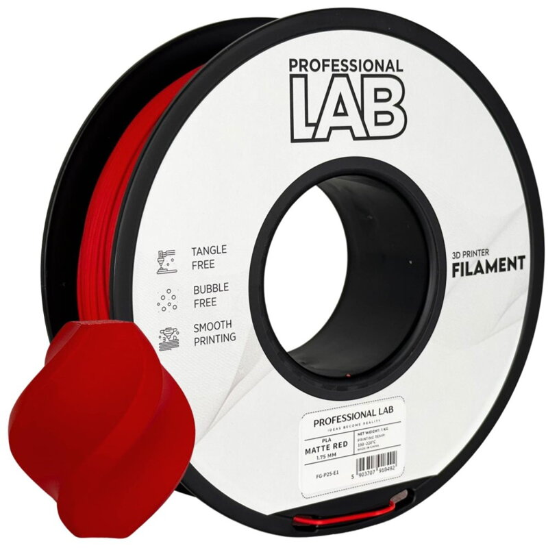 Filament Professional LAB PLA MATTE ČERVENÁ 1,75 mm 1 kg