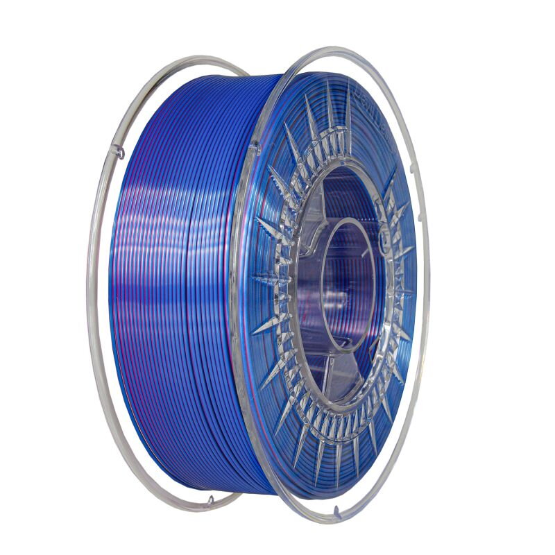 Filament DEVIL DESIGN PLA SILK DUAL PERLEŤOVĚ RŮŽOVÁ + MODRÁ 1,75 mm 1 kg. Filament DEVIL DESIGN PLA SILK DUAL PERLEŤOVĚ RŮŽOVÁ + MODRÁ 1,75 mm 1 kg.