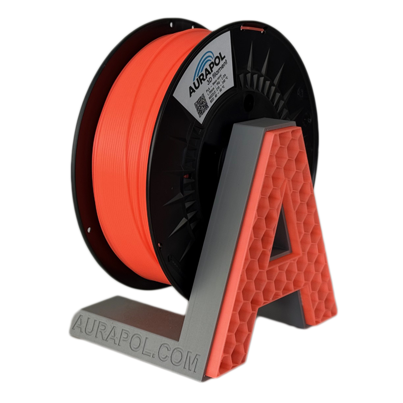 Filament AURAPOL PLA NEON CORAL ČÁSTEČNĚ TRANSPARENTNÍ 1,75 mm 1 kg. Filament AURAPOL PLA NEON CORAL ČÁSTEČNĚ TRANSPARENTNÍ 1,75 mm 1 kg.
