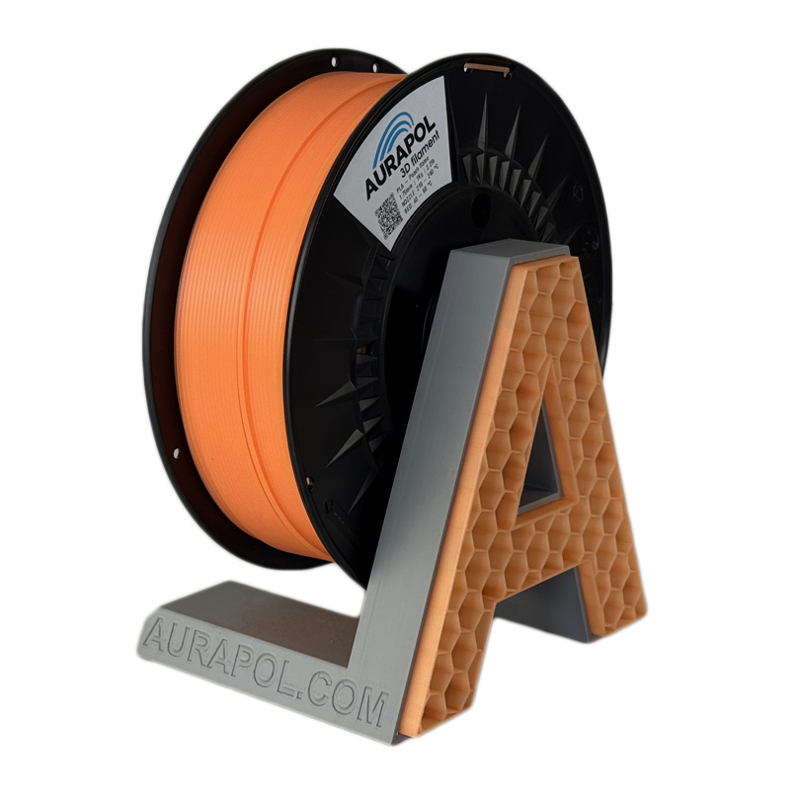 Filament AURAPOL PLA PEACH FLAME ČÁSTEČNĚ TRANSPARENTNÍ 1,75 mm 1 kg. Filament AURAPOL PLA PEACH FLAME ČÁSTEČNĚ TRANSPARENTNÍ 1,75 mm 1 kg.