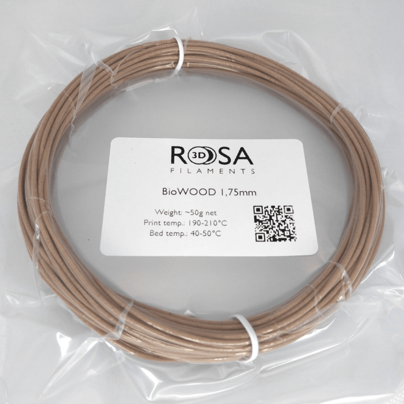 Filament ROSA3D BioWOOD 1,75 mm 50g - VZOREK Filament ROSA3D BioWOOD 1,75 mm 50g - VZOREK