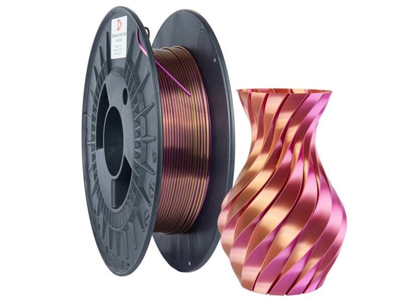 Filament 3D POWER SILK DUAL ZLATÁ+RŮŽOVÁ 1,75 mm 0,3 kg. Filament 3D POWER SILK DUAL ZLATÁ+RŮŽOVÁ 1,75 mm 0,3 kg.