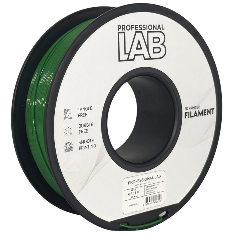 Filament PROFESSIONAL LAB PETG ZELENÁ 1,75 mm 1 kg Filament PROFESSIONAL LAB PETG ZELENÁ 1,75 mm 1 kg