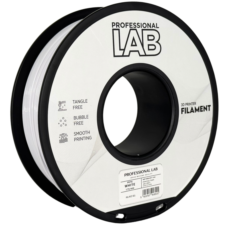 Filament PROFESSIONAL LAB PETG BÍLÁ 1,75 mm 1 kg Filament PROFESSIONAL LAB PETG BÍLÁ 1,75 mm 1 kg