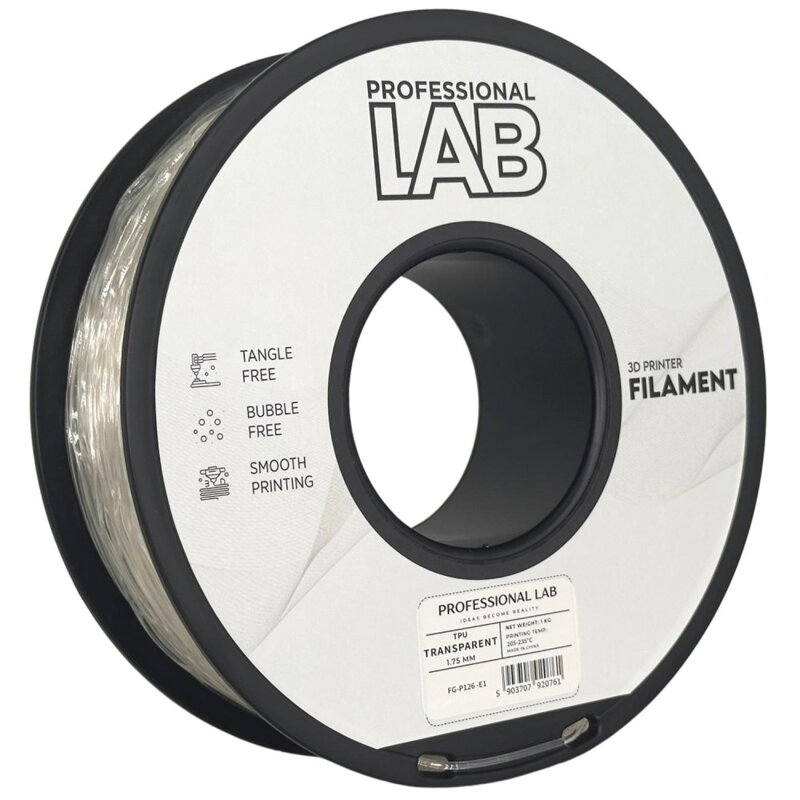 Filament PROFESSIONAL LAB TPU TRANSPARENT 1,75 mm 1 kg