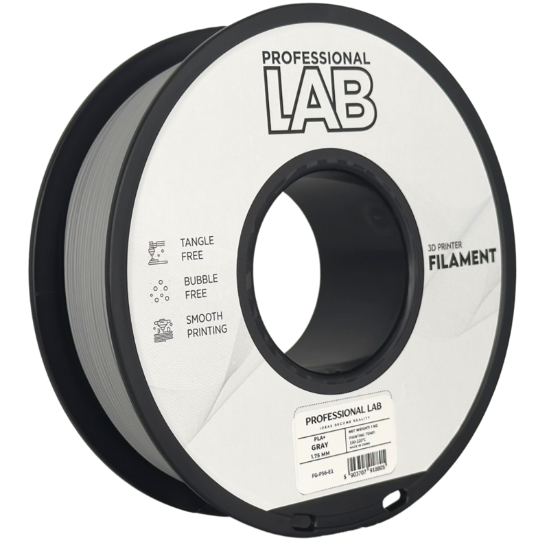 Filament PROFESSIONAL LAB PLA+ ŠEDÁ 1,75 mm 1 kg Filament PROFESSIONAL LAB PLA+ ŠEDÁ 1,75 mm 1 kg