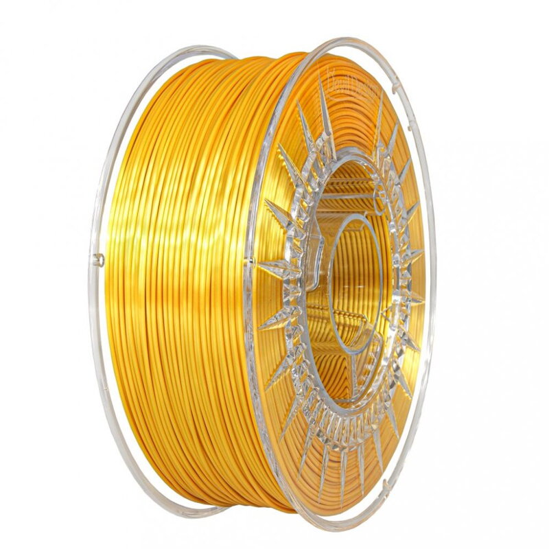Filament Devil Design PLA SILK SVĚTLE ZLATÁ 1,75 mm 1 kg. Filament Devil Design PLA SILK SVĚTLE ZLATÁ 1,75 mm 1 kg.