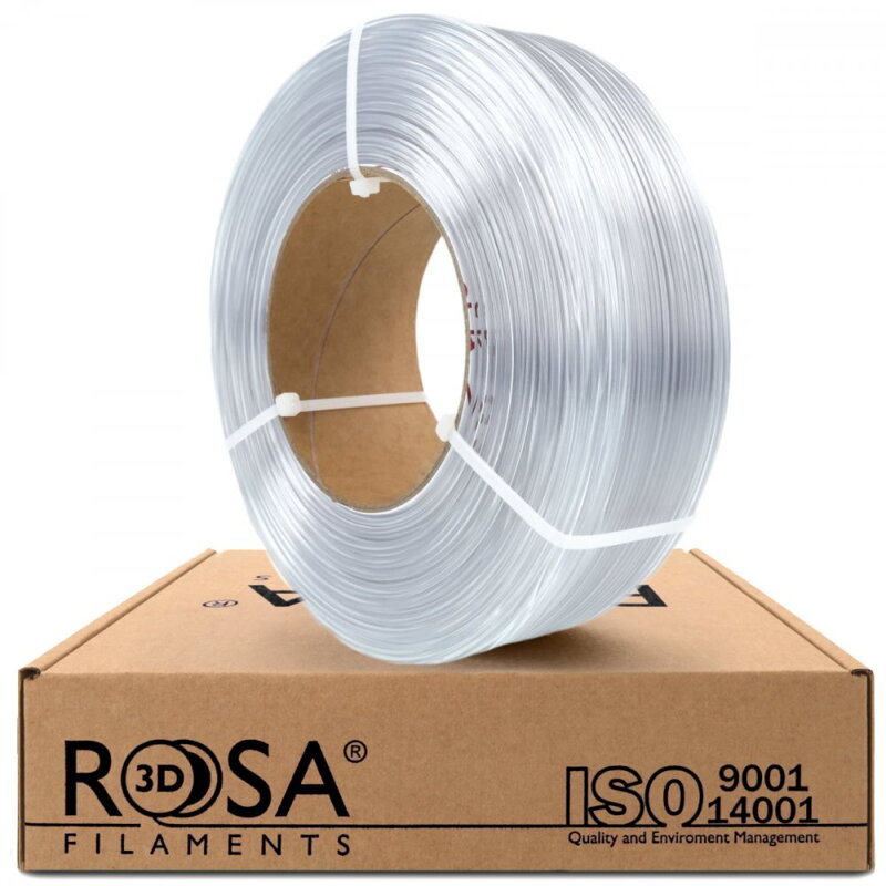 ReFill ROSA3D PETG Standard TRANSPARENTNÍ 1,75 mm 1 kg ReFill ROSA3D PETG Standard TRANSPARENTNÍ 1,75 mm 1 kg