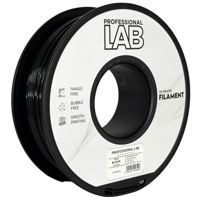 Filament PROFESSIONAL LAB PETG ČERNÁ 1,75 mm 1 kg Filament PROFESSIONAL LAB PETG ČERNÁ 1,75 mm 1 kg