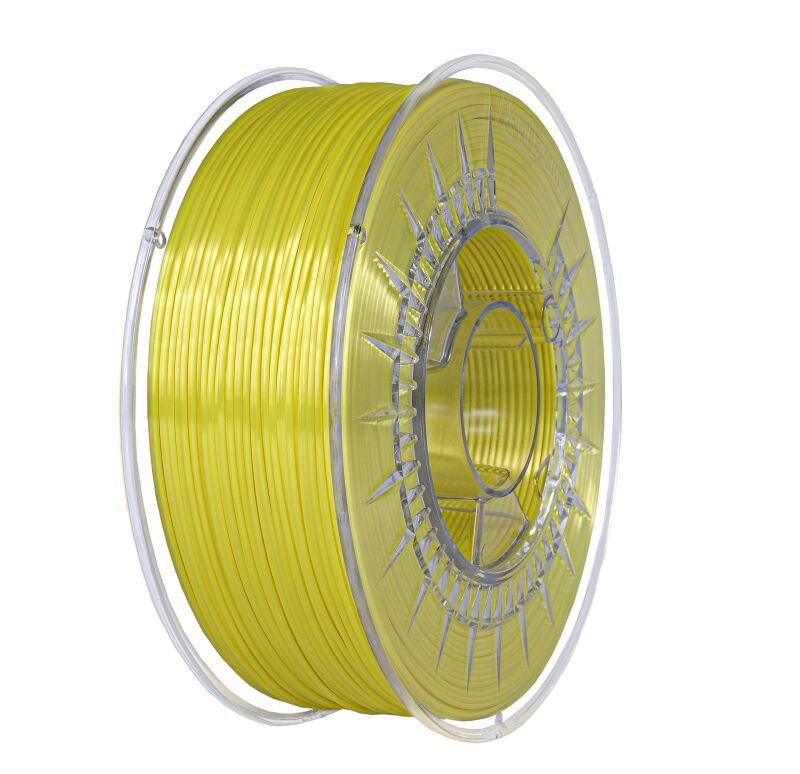 Filament DEVIL DESIGN PLA SILK ŽLUTÁ "SUPER" 1,75 mm 1 kg. Filament DEVIL DESIGN PLA SILK ŽLUTÁ "SUPER" 1,75 mm 1 kg.