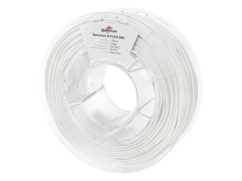 Filament Spectrum S-FLEX 90A BÍLÁ "POLAR" 1,75 mm 0,25 kg Filament Spectrum S-FLEX 90A BÍLÁ "POLAR" 1,75 mm 0,25 kg