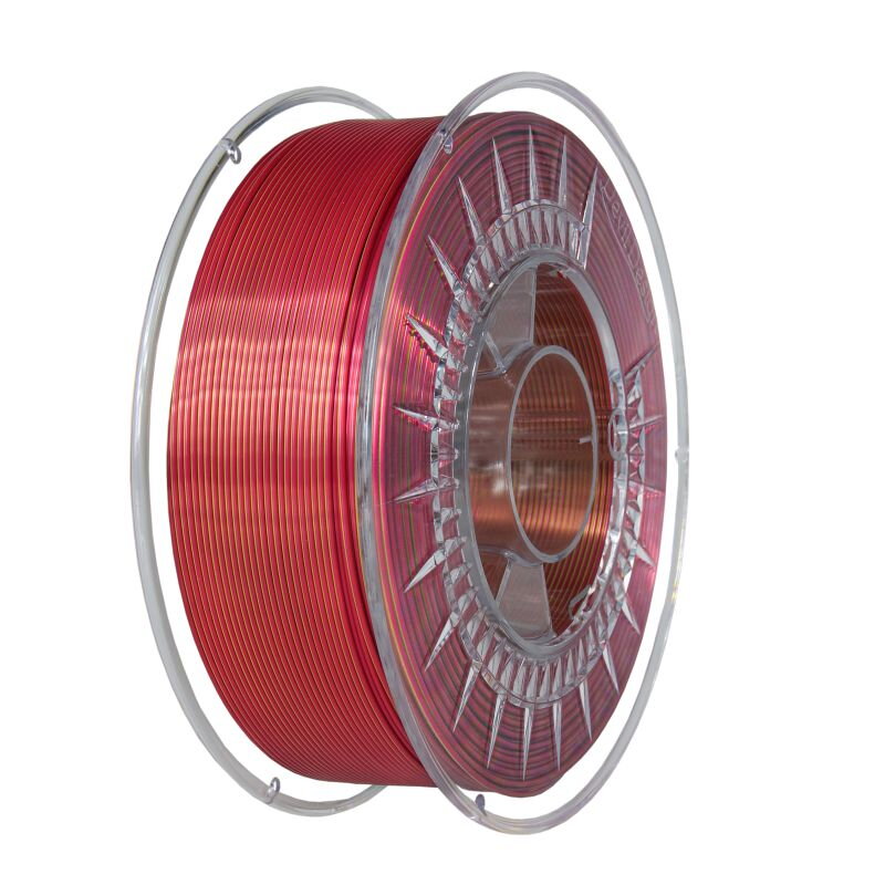 Filament DEVIL DESIGN PLA SILK DUAL ZLATÁ + TMAVĚ ČERVENÁ 1,75 mm 1 kg. Filament DEVIL DESIGN PLA SILK DUAL ZLATÁ + TMAVĚ ČERVENÁ 1,75 mm 1 kg.