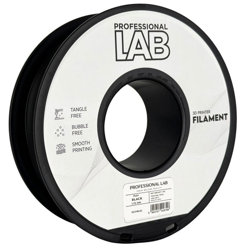 Filament PROFESSIONAL LAB PLA+ ČERNÁ 1,75 mm 1 kg Filament PROFESSIONAL LAB PLA+ ČERNÁ 1,75 mm 1 kg