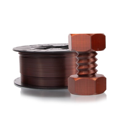 Filament-PM PET-G tisková struna hnědá transp 1,75 mm 1 kg Filament PM