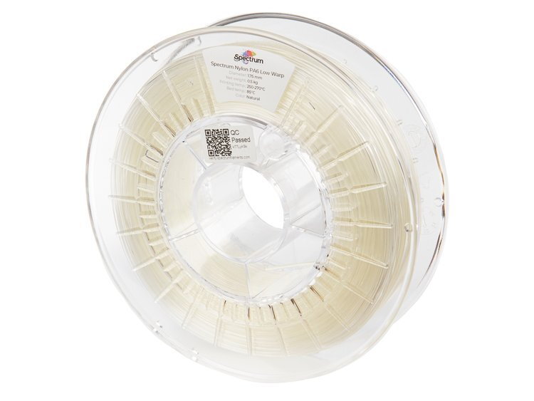 Nylon PA6 Low Warp Natural 1,75 mm 1kg Spectrum Nylon PA6 Low Warp Natural 1,75 mm 1kg Spectrum