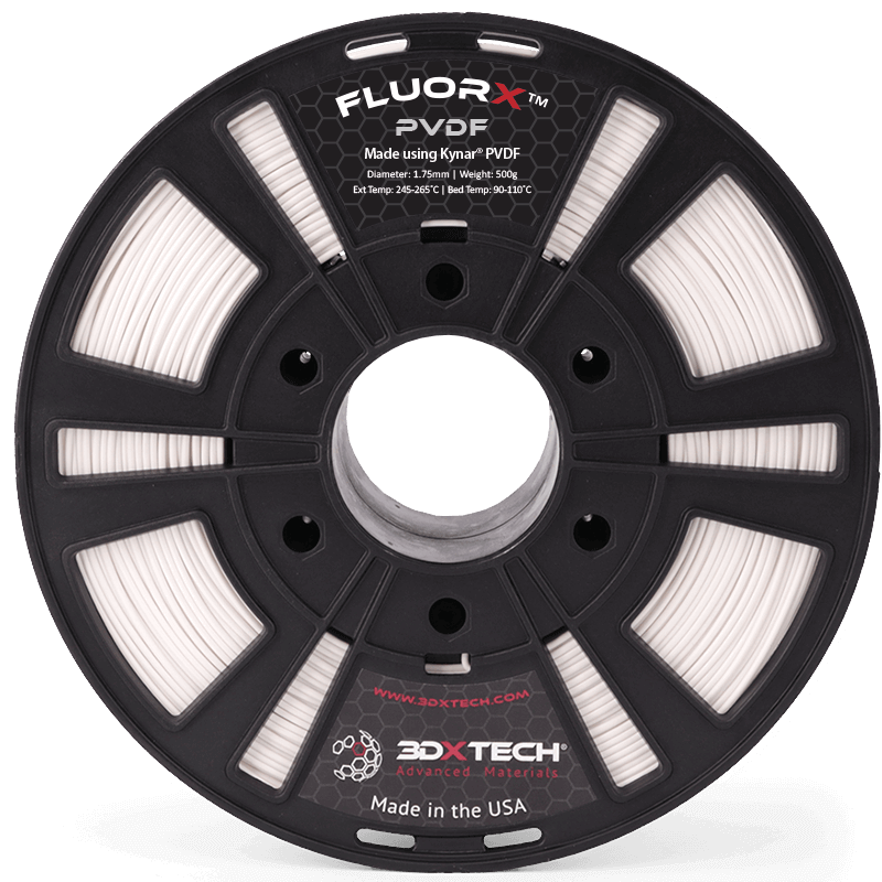 FLUORX PVDF filament natural 1,75 mm 3DXTECH 250 g FLUORX PVDF filament natural 1,75 mm 3DXTECH 250 g