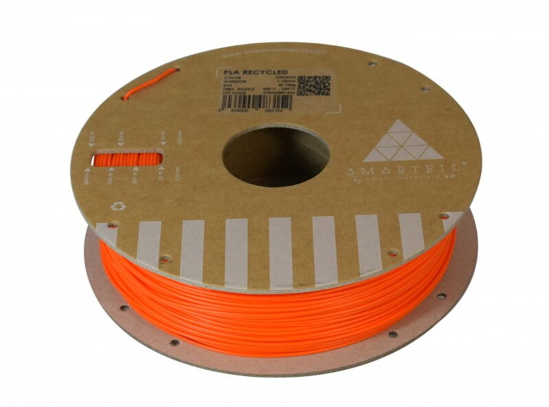 PLA filament z recyklátu oranžový 1,75 mm Smartfil 0,75kg PLA filament z recyklátu oranžový 1,75 mm Smartfil 0,75kg
