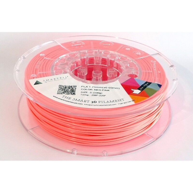 PLA filament neonově růžový 1,75 mm Smartfil 330g Cívka: 0,33 kg