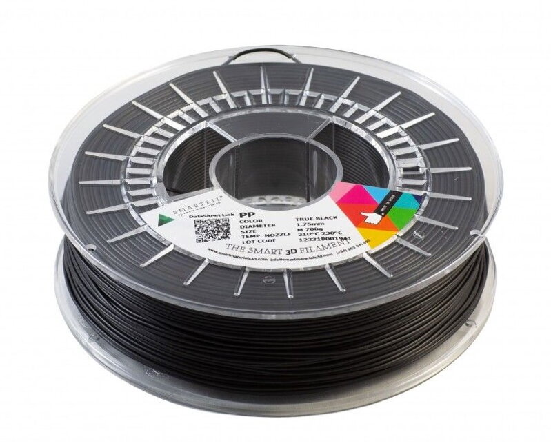 PP filament černý 2,85 mm Smartfil 700 g PP filament černý 2,85 mm Smartfil 700 g
