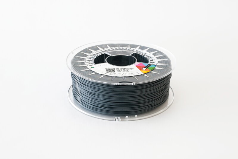 PLA filament antracitově šedý 2,85 mm Smartfil Cívka: 0,75 kg