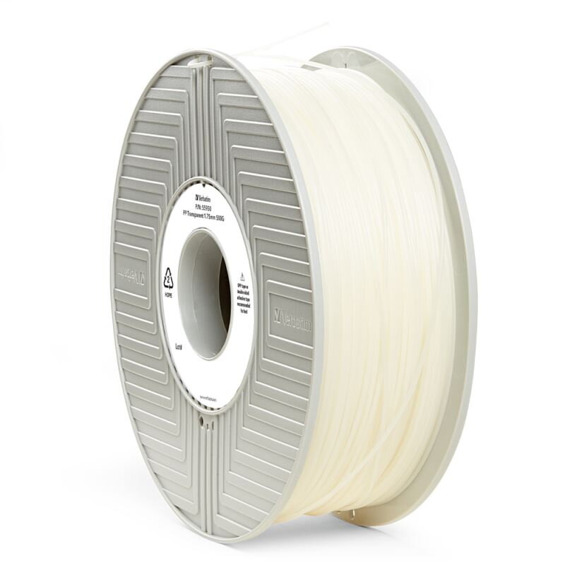 PP filament 1,75 mm transparent 0,5kg Verbatim PP filament 1,75 mm transparent 0,5kg Verbatim