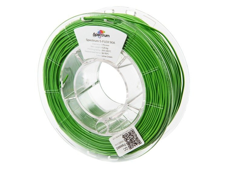 S-FLEX filament 90A lime green 1,75mm Spectrum 0,25kg