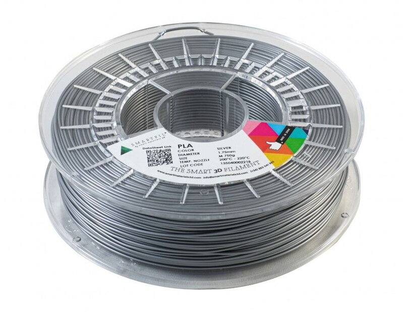 PLA filament stříbrný Silver 1,75 mm Smartfil 750g PLA filament stříbrný Silver 1,75 mm Smartfil 750g