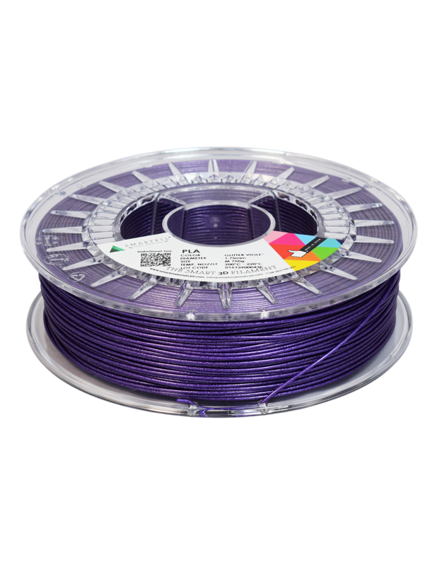 PLA filament třpytivý fialový glitter violet 1,75 mm Smartfil 750g