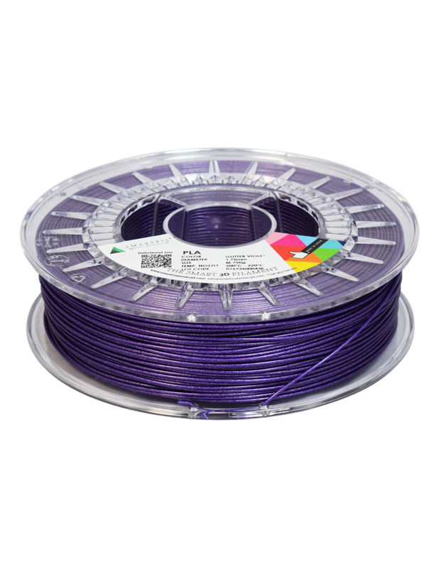 PLA filament třpytivý fialový glitter violet 1,75 mm Smartfil 750g PLA filament třpytivý fialový glitter violet 1,75 mm Smartfil 750g