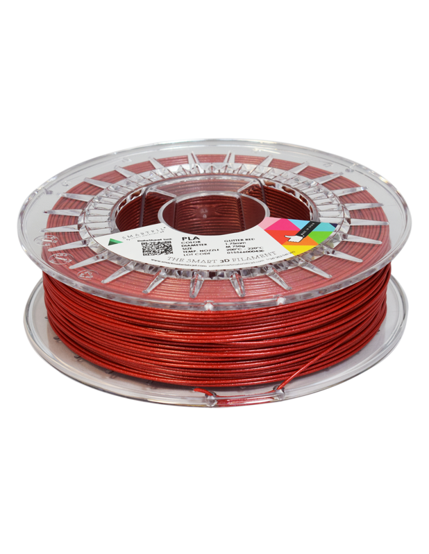PLA filament třpytivý červený glitter red 1,75 mm Smartfil 750g PLA filament třpytivý červený glitter red 1,75 mm Smartfil 750g