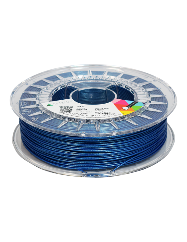 PLA filament třpytivý modrý glitter blue 1,75 mm Smartfil 750g PLA filament třpytivý modrý glitter blue 1,75 mm Smartfil 750g
