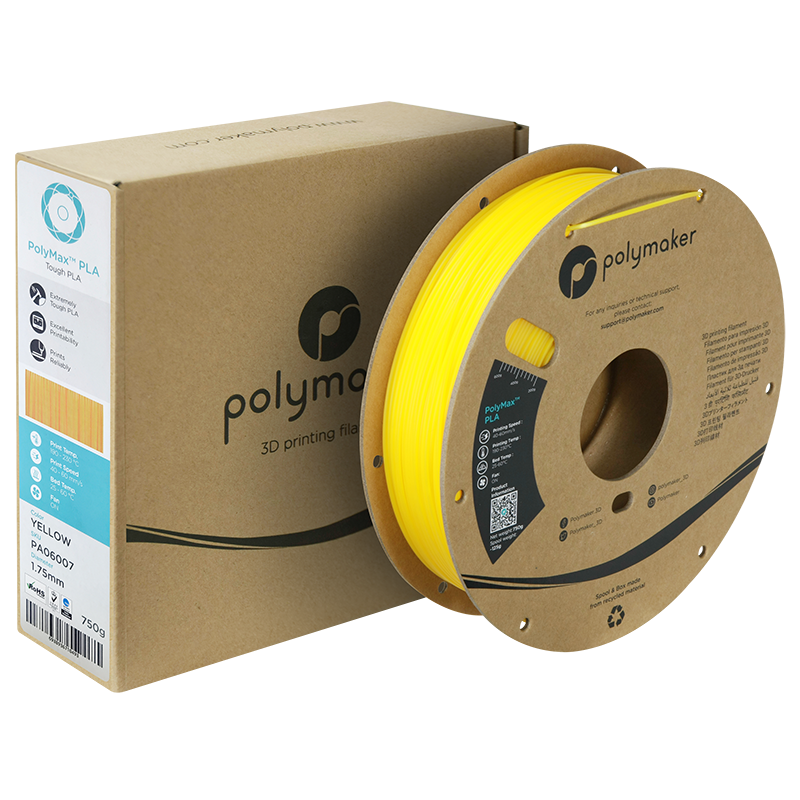 PLA PolyMax filament žlutý 1,75mm Polymaker 750g PLA PolyMax filament žlutý 1,75mm Polymaker 750g