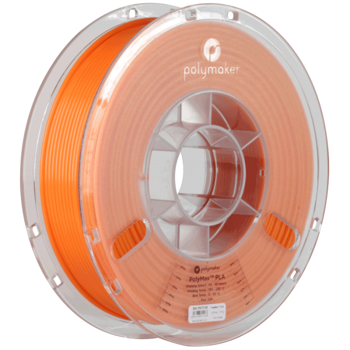 PLA PolyMax filament oranžový 1,75mm Polymaker 750g PLA PolyMax filament oranžový 1,75mm Polymaker 750g