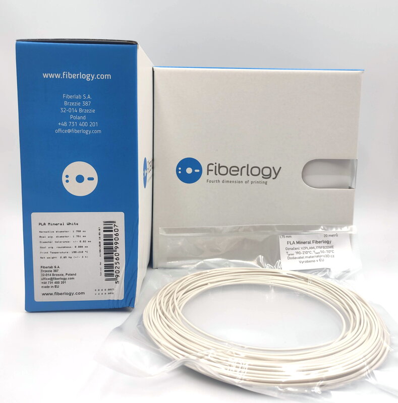 VZOREK 20 METRŮ - PLA MINERAL brousitelný filament bílý 1,75mm Fiberlogy VZOREK 20 METRŮ - PLA MINERAL brousitelný filament bílý 1,75mm Fiberlogy