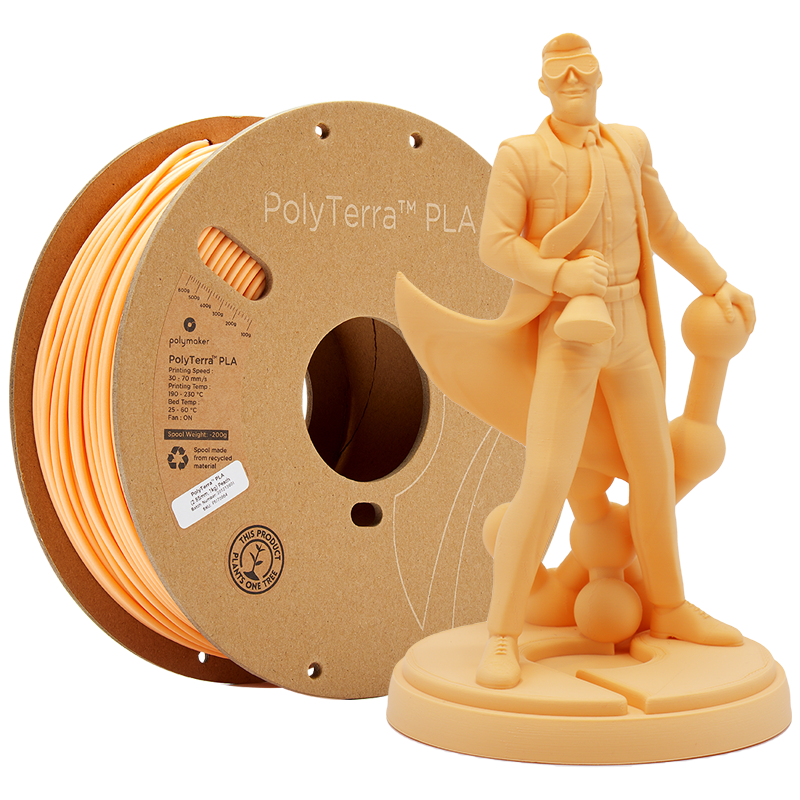 PLA PolyTerra filament Peach 1,75mm Polymaker 1000 g PLA PolyTerra filament Peach 1,75mm Polymaker 1000 g