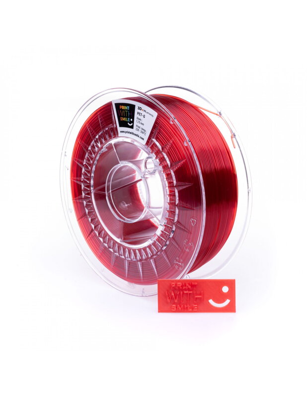 Print With Smile - PET-G - 1,75 mm - Rubin RED - 1 Kg Print With Smile - PET-G - 1,75 mm - Rubin RED - 1 Kg