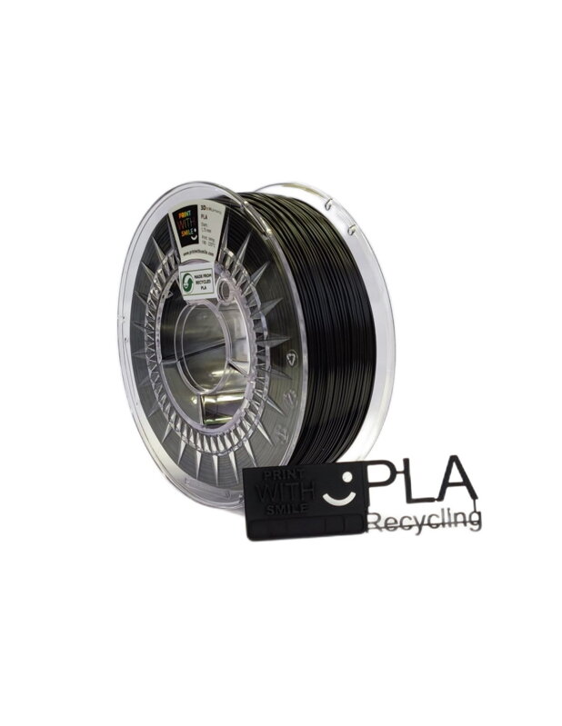 Print With Smile - REC-PLA - 1,75 mm - Just BLACK - 1000 g Print With Smile - REC-PLA - 1,75 mm - Just BLACK - 1000 g