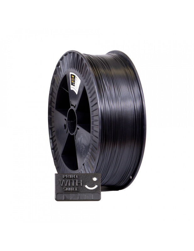 Print With Smile - PET-G - 1,75 mm - Satine BLACK - 2500 g Print With Smile - PET-G - 1,75 mm - Satine BLACK - 2500 g